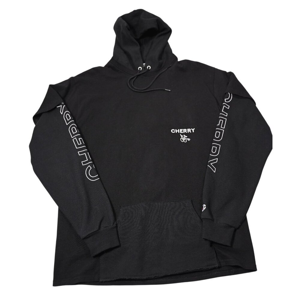 Cherry LA Twofer Hoodie in Black